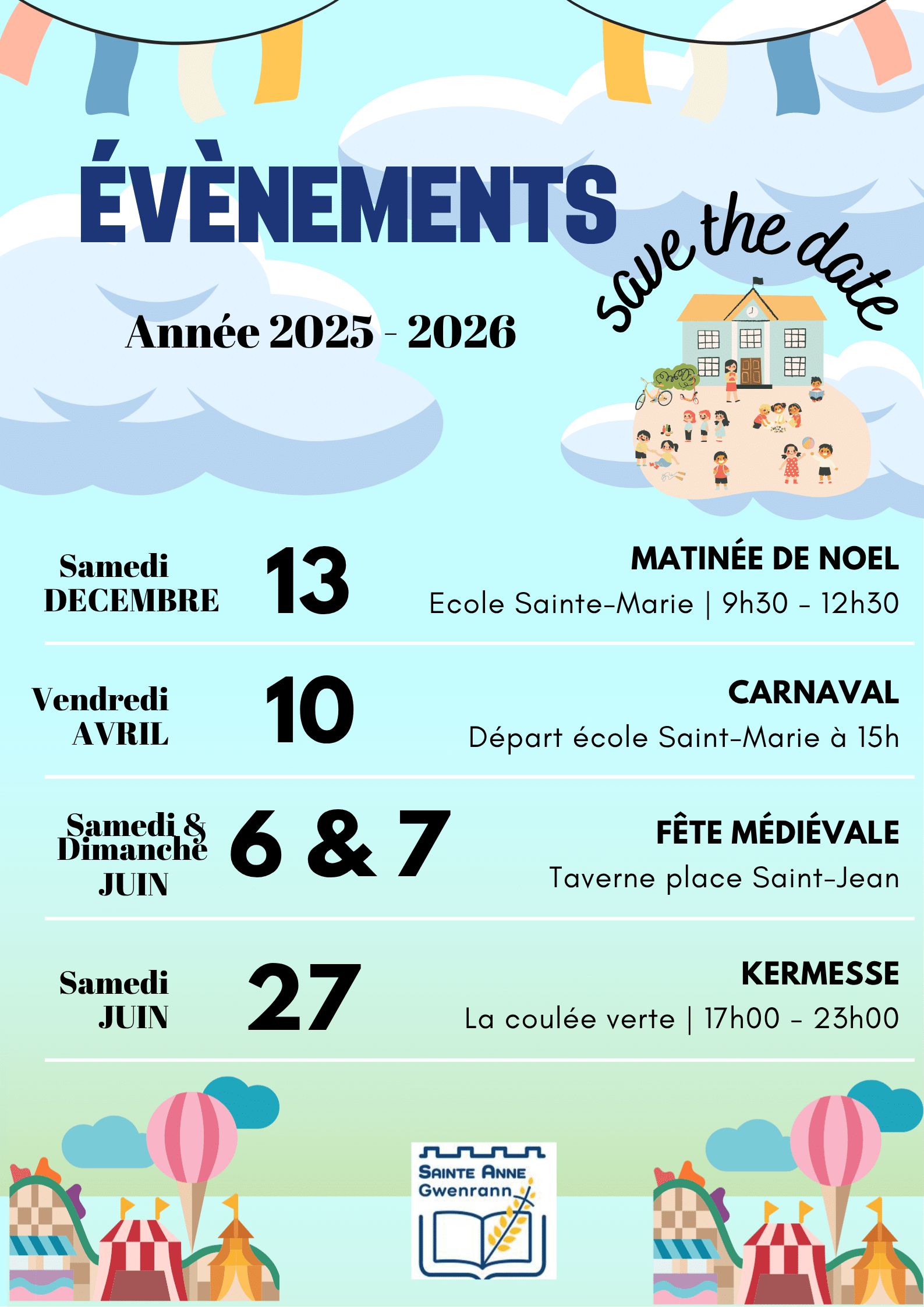 Evènements de l&rsquo;année